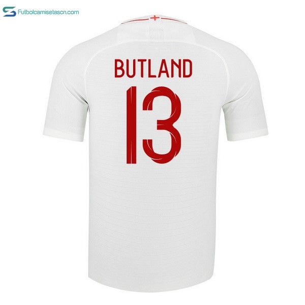 Camiseta Inglaterra 1ª Butland 2018 Blanco